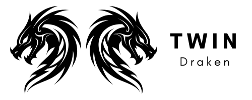 Twin Draken Logo For BG White New
